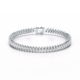 Marquise 9.45 Carat Lab Diamond Tennis Bracelet